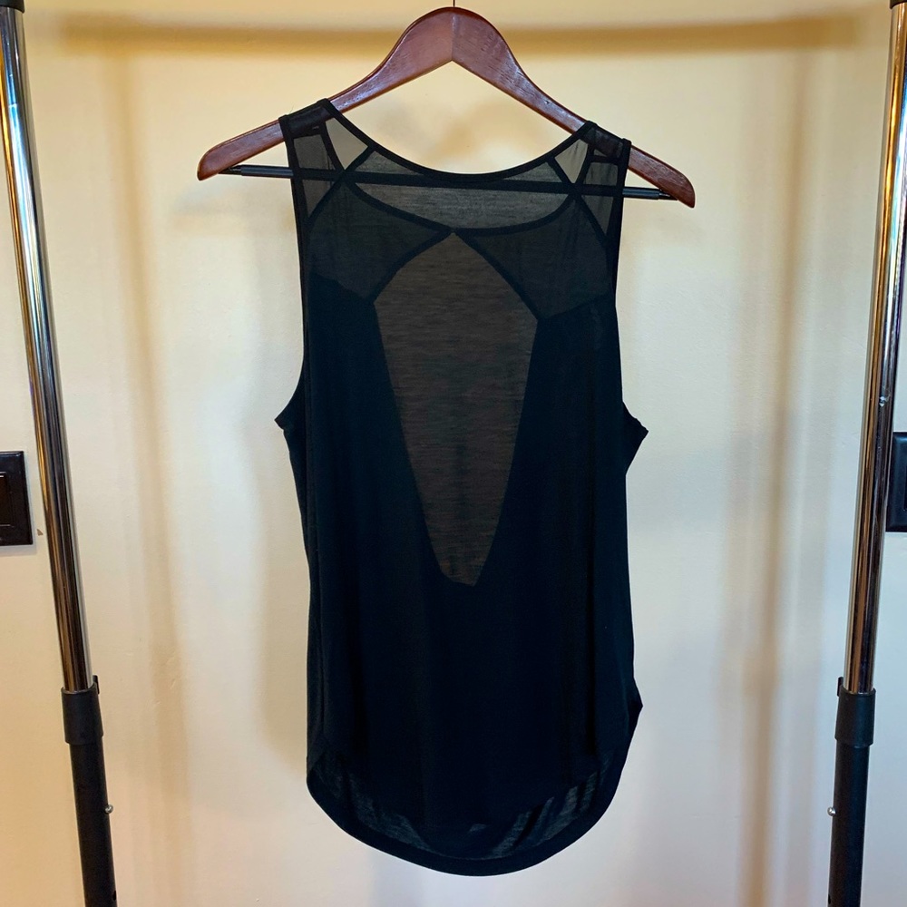 Black tank top with back cut out